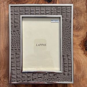 Plata Lappas Mock Croc And Metal 5x7 Picture Frame